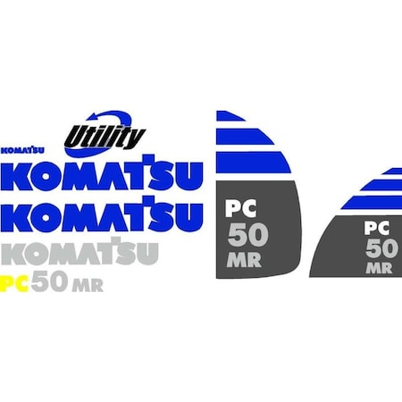 Aftermarket Decal Set for Komatsu PC 50 MR Excavator KMPC50MRDECALSET